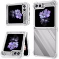 thumbnail image 1 of Compatible for Samsung Galaxy Z Flip 5 Case, Galaxy Z Flip 5 Clear Phone Case Cover with Four Corners Airbag Fall Prevention, Slim Thin Shockproof Protective Cases for Samsung Z Flip 5 (Silver), 1 of 12