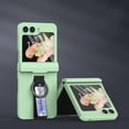 thumbnail image 1 of Compatible with Samsung Galaxy Z Flip 5 Case, with Hinge Protection & Ring & Hand-strap, Slim and Thin with Screen Protector Frosted Case Cover for Samsung Galaxy Z Flip 5 5G, Green, 1 of 8