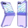 thumbnail image 1 of Compatible for Samsung Galaxy Z Flip 5 Case with Hinge Protection,Samsung Flip 5 Full Cover Shockproof Slim Phone Protection Case Cover Clear for Z Flip 5 5G(2023)-Clear Purple, 1 of 7