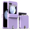 thumbnail image 1 of Compatible Samsung Galaxy Z Flip 5 Case with Hinge Protection & Screen Protector,Heavy Duty Full Coverage Cover Case for Galaxy Z Flip 5 Case Wallet,Galaxy Z Flip 5 Case with Card Holder Purple, 1 of 14