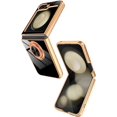 thumbnail image 1 of Compatible for Samsung Galaxy Z Flip 5 Case with Ring Holder Kickstand [with Magnetic] Soft TPU Shockproof Electroplated Protective Phone Case for Galaxy Z Flip 5 Black, 1 of 12