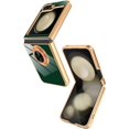 thumbnail image 1 of Compatible for Samsung Galaxy Z Flip 5 Case with Ring Holder Kickstand [with Magnetic] Soft TPU Shockproof Electroplated Protective Phone Case for Galaxy Z Flip 5 Green, 1 of 12