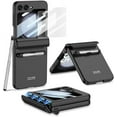 thumbnail image 1 of Compatible Samsung Galaxy Z Flip 5 Case with S Pen, All-Inclusive  Hinge Protection + Tempered Glass Screen Protector Case for Samsung Galaxy Z Flip 5 5G 2023 (Black), 1 of 14