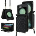 thumbnail image 1 of Compatible Samsung Galaxy Z Flip 5 Case Wallet with Card Holder,Shockproof Leather Detachable Crossbody Lanyard Case for Samsung Z Flip 5 Wallet Case Purse,Galaxy Z Flip 5 Case for Women Black, 1 of 14