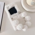 thumbnail image 1 of Compatible with Samsung Galaxy Z Flip 5 Plush Case Fluffy Furry Fuzzy Wrist Strap Chain Cute Winter Warm Soft Fashion Protection Shockproof Cover for Women Girls White, 1 of 5