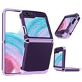thumbnail image 1 of Compatible with Samsung Galaxy Z Flip 6 5G Phone Case Cell Accessories Heavy Duty Slim Rubber Protective Armor Hard PC Anti-Slip Hybrid Cover Rugged For Samsung Galaxy Z Flip 6, Darkpurple, 1 of 7