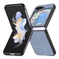 thumbnail image 1 of Compatible with Samsung Galaxy Z Flip 6 Case,Cute Woven Pattern Case for Women Men,Bumper,Soft Shockproof Camera Protection Phone Case TPU Anti-Bump Silicone Wireless Charging Case,Blue, 1 of 6