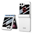 thumbnail image 1 of Compatible with Samsung Galaxy Z Flip 6 Case with Magnetic Hinge Protection, Stylish Ultra-Thin Hard PC All-Inclusive Anti-Drop Screen Protector Anti-peeping Phone Cover Case, Silver, 1 of 10