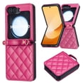 thumbnail image 1 of Compatible with Samsung Galaxy Z Flip 6 Crossbody Phone Case,With Shoulder Strap,For Women Girls,PU Leather Shockproof Anti-Scratch Lightgweight Rugged Thin Phone Case,Rose, 1 of 11