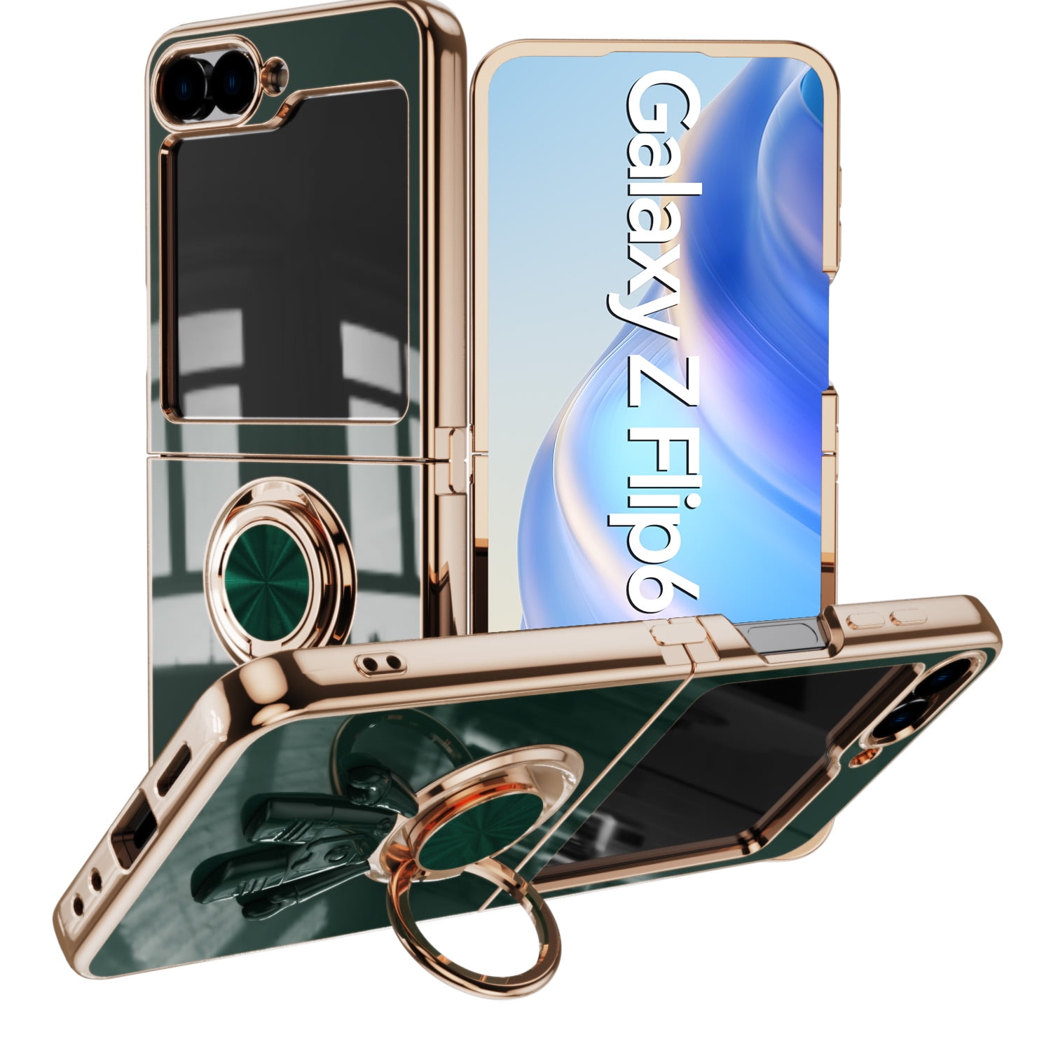 Compatible with Samsung Galaxy Z Flip 6 Cute Case with 3D Astronaut 360