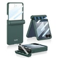 thumbnail image 1 of Compatible with Samsung Galaxy Z Flip 6 Phone Case,Built-in Small Screen Protector,With Magnetic Hinge Protection,Stylus,Shockproof Non-Slip Ultra Slim Rugged Phone Case,Darkgreen, 1 of 10