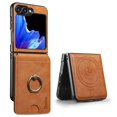thumbnail image 1 of Compatible with Samsung Galaxy Z Flip 7 FE/ 6 Wallet Case with Credit Card Slot, Detachable Cards Holder Support Wireless Charging Military Grade Drop Protection for Galaxy Z Flip 7 FE/ 6, Brown, 1 of 5