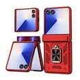 thumbnail image 1 of Compatible with Samsung Galaxy Z Flip 7 Case, with Spring Hinge Protection + 360 Degree Rotating Ring Kickstand, Heavy Duty Hard PC Phone Cover for Samsung Galaxy Z Flip 7, Red, 1 of 6