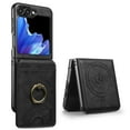 thumbnail image 1 of Compatible with Samsung Galaxy Z Flip 7 Wallet Case with Credit Card Slot, Detachable Cards Holder Support Wireless Charging Military Grade Drop Protection for Apple Samsung Galaxy Z Flip 7, Black, 1 of 5