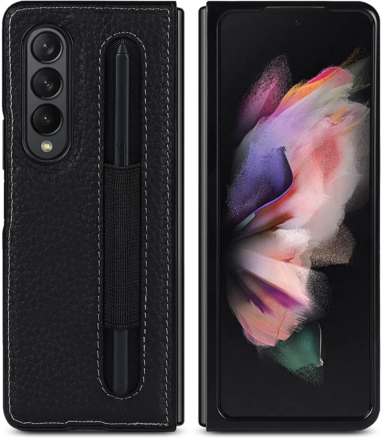 Compatible with Samsung Galaxy Z Fold 3 5G Case,Z Fold3 Case with S Pen ...