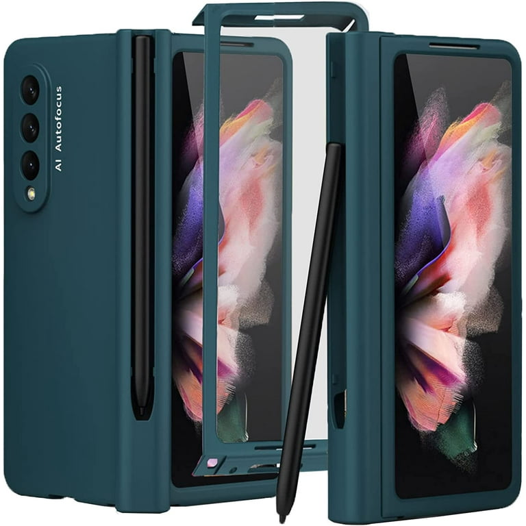 Compatible Samsung Galaxy Z Fold 3 Case with Screen Protector &S Pen Holder,Hinge Protection Luxury Case for Samsung Z Fold 3 Case,Samsung Z Fold 3 5g Compatible Samsung Galaxy Z Fold 3 Case with Screen Protector &S Pen Holder,Hinge Protection Luxury Case for Samsung Z Fold 3 Case,Samsung Z Fold 3 5g