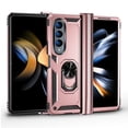 thumbnail image 1 of Asuwish Compatible with Samsung Galaxy Z Fold 4 5G 2022 Phone Case Slim Magnetic Ring Holder Stand Hybrid Protective Shockproof Cell Cover for ZFold4 Z4 Fold4 4Z ZFold45G Women Men Pink, 1 of 8
