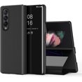 thumbnail image 1 of Compatible with Samsung Galaxy Z Fold 4 5G Case Mirror Leather Cover Wallet Slim Clear S-View Shockproof Thin Cover with Kickstand Anti-Scratch Protective Phone Case for Samsung Z Fold 4 5G, 1 of 7