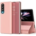 thumbnail image 1 of Compatible with Samsung Galaxy Z Fold 4 5G Case Mirror Leather Cover Wallet Slim Clear S-View Shockproof Thin Cover with Kickstand Anti-Scratch Protective Phone Case for Samsung Z Fold 4 5G, 1 of 14