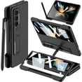 thumbnail image 1 of Compatible Samsung Galaxy Z Fold 4 5G Case with S Pen Holder Built in Screen Protector & Stand,Shockproof Protective Bumper Slim Phone Case for Samsung Z Fold 4 Case with S Pen Slot Black, 1 of 13