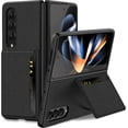 thumbnail image 1 of Compatible Samsung Galaxy Z Fold 4 Case with Kickstand Card Holder,Shockproof PU Leather +PC Leather Storage Wallet Credit Card Slot Cover Phone Case for Samsung Galaxy Z Fold 4 5G Case Black, 1 of 14