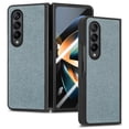 thumbnail image 1 of Compatible with Samsung Galaxy Z Fold 4 Case, Luxury Hinge Protection + Steel Screen Cover Drop-Resistance Ultra Slim Bumper Frame Folding Case for Samsung Galaxy Z Fold 4 5G, Cyan, 1 of 10