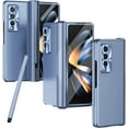 thumbnail image 1 of Compatible Samsung Galaxy Z Fold 4 Case with S Pen Holder & S Pen,Hinge Protection Case for Samsung Z Fold 4 Case with Screen Protector,Samsung Z Fold 4 5g Case Galaxy Fold 4 5g Phone Case Blue, 1 of 14