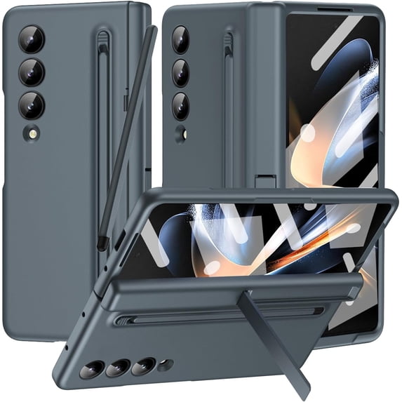 Compatible Samsung Galaxy Z Fold 4 Case with S Pen Holder and Slim S Pen,Stand Hinge Protection Case for Galaxy Z Fold 4 Phone Case Screen Protector,Z Fold4 Case Galaxy Z Fold 4 S Pen Case Green