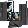 thumbnail image 1 of Compatible Samsung Galaxy Z Fold 4 Phone Case with S Pen Holder Magnetic Hinge Protection & Kickstand,Shockproof Heavy Duty Dual Layer Protective Bumper Case for Samsung Z Fold 4 Case Black Men, 1 of 12