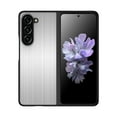thumbnail image 1 of Compatible with Samsung Galaxy Z Fold 5 5G Case, Military Grade Protection Stainless Steel Metal Back Soft Silicone Shockproof Full Body Protective Slim Case for Galaxy Z Fold 5, Silver, 1 of 12
