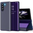 thumbnail image 1 of Compatible with Samsung Galaxy Z Fold 5 5G Case Mirror Leather Cover Wallet Slim Clear S-View Shockproof Thin Cover with Kickstand Anti-Scratch Protective Phone Case for Samsung Z Fold 5 5G, 1 of 14