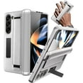 thumbnail image 1 of Compatible for Samsung Galaxy Z Fold 5 5G Case with Screen Protector,Hinge Protection Case with Magnetic Kickstand and Wrist Strap Wireless Charging Support for Samsung Galaxy Fold 5 Silvery, 1 of 14