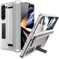 thumbnail image 1 of Compatible for Samsung Galaxy Z Fold 5 5G Case with Screen Protector,Hinge Protection Case with Magnetic Kickstand and Wrist Strap Wireless Charging Support for Samsung Galaxy Fold 5 Silvery, 1 of 14