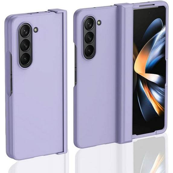 Compatible Samsung Galaxy Z Fold 5 Case {Hinge Protector},Luxury Ultra Thin Lightweight Hard PC Bumper Anti-Fall Shockproof Protection Hinge Case for Samsung Galaxy Z Fold 5 5G Phone Case Purple