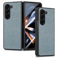 thumbnail image 1 of Compatible with Samsung Galaxy Z Fold 5 Case, Luxury Hinge Protection + Steel Screen Cover Drop-Resistance Ultra Slim Bumper Frame Folding Case for Samsung Galaxy Z Fold 5 5G, Cyan, 1 of 10