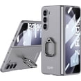 thumbnail image 1 of Compatible with Samsung Galaxy Z Fold 5 Case with Ring Holder 360°Rotate,Ultra-Thin Slim Shockproof Scratch Resistent Kickstand Ring Stand Cover Case for Samsung Galaxy Z Fold 5 5G Grey, 1 of 14