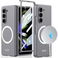 thumbnail image 1 of Compatible Samsung Galaxy Z Fold 5 Case with Screen Protector [Compatible with MagSafe],Ultra Slim & Thin Magnetic Hard PC Matte Cover Shockproof Protective Samsung Z Fold 5 Phone Case Men Grey, 1 of 12