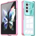 thumbnail image 1 of Compatible with Samsung Galaxy Z Fold 5 Case for Women Men Ultra Cute Slim Samsung Z Fold 5 Protective Case Clear Shockproof Silicone Transparent Phone Case Cover (Blue Pink), 1 of 12