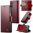 thumbnail image 1 of Compatible with Samsung Galaxy Z Fold 5 Wallet Case, PU Leather Flip Case with Card Holders RFID Blocking Stand [Shockproof TPU Inner Shell] Phone Cover for Samsung Galaxy Z Fold 5, Wine, 1 of 11