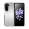 thumbnail image 1 of Compatible with Samsung Galaxy Z Fold 6 5G Case, Military Grade Protection Stainless Steel Metal Back Soft Silicone Shockproof Full Body Protective Slim Case for Galaxy Z Fold 6, Silver, 1 of 11