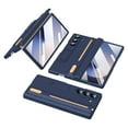 thumbnail image 1 of Compatible with Samsung Galaxy Z Fold 6 Phone Case,With Retractable Kickstand, S Pen Holder, Hinge Protection, and Screen Protector(Tempered Film),Shockproof Rugged Cover With Stylus,Royalblue, 1 of 8