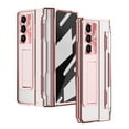 thumbnail image 1 of Compatible with Samsung Galaxy Z Fold 7 5G Case with Hinge Protection, Clear Luxury Plating Transparent Cover Screen Protector Stand Case for Samsung Galaxy Z Fold 7 Phone Case - Rosegold, 1 of 7