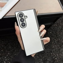 Compatible with Samsung Galaxy Z Fold 7 Phone Case,Mirror Back Design,WIth Hinge Protection,Without Front Cover Shockproof Anti-fall Rugged Ultra Slim Thin Fit Phone Case,Silver