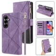 thumbnail image 1 of Compatible with Samsung Galaxy Z Fold 7 Wallet Case,[Kickstand] [Wrist Strap] [Card Holder Slots] TPU Interior Protective PU Leather Folio Flip Cover for Samsung Galaxy Z Fold 7 5G, Purple, 1 of 6