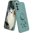thumbnail image 1 of Compatible with Samsung S21 Case with Creative Astronaut Pattern Holder Green,Phone Samsung Galaxy S21 Case with Ring Kickstand Silicone Shockproof Soft TPU Protective Slim Cover (Dark Green), 1 of 7