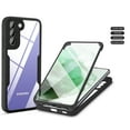 thumbnail image 1 of Compatible with Samsung S22 Plus Case Clear with Built-in Screen Protector Camera Lens Protection,Transparent Rugged TPU Silicone Full Body Phone Case for Samsung Galaxy S22 Plus , Black, 1 of 8