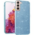 thumbnail image 1 of Compatible with Samsung S22 Plus Case Glitter Shockproof,Phone Samsung Galaxy S22 Plus Cover Clear Silicone Blue Three Layer Detachable TPU and PC Thin Protective Case (Blue), 1 of 14