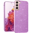 thumbnail image 1 of Compatible with Samsung S22 Plus Case Glitter Shockproof,Phone Samsung Galaxy S22 Plus Cover Clear Silicone Blue Three Layer Detachable TPU and PC Thin Protective Case (Purple), 1 of 14