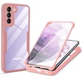 thumbnail image 1 of Compatible with Samsung S23 Plus Case Clear with Built-in Screen Protector Camera Lens Protection,Transparent Rugged TPU Silicone Full Body Phone Case for Samsung Galaxy S23 Plus, Pink, 1 of 7