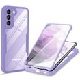thumbnail image 1 of Compatible with Samsung S23 Plus Case Clear with Built-in Screen Protector Camera Lens Protection,Transparent Rugged TPU Silicone Full Body Phone Case for Samsung Galaxy S23 Plus, Purple, 1 of 7